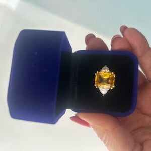 Elegant Yellow Gemstone Ring
